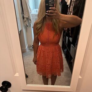 Xs coral lace dress